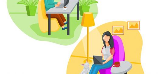 Работа за ноутбуком