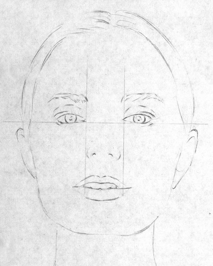 Советы по рисованию портрета - геометрия лица - фото